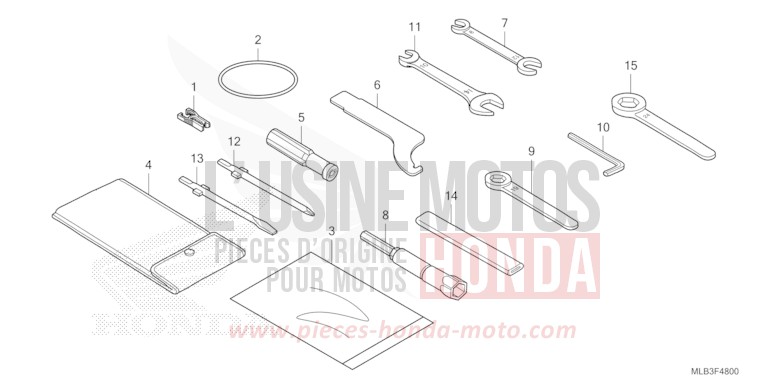 TOOL for Hornet 750 GRAPHITE BLACK (NHB01) from 2023